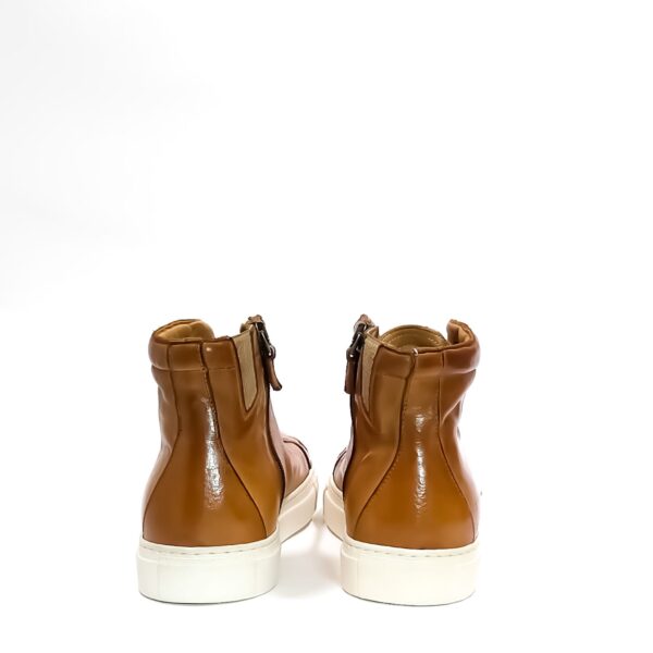 Women's high sneakers in leather - Image 4