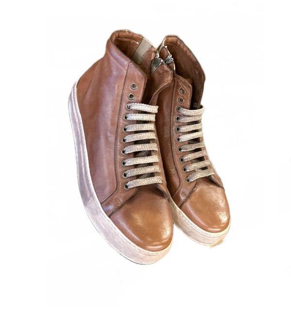 Men's high sneakers in leather - Image 2