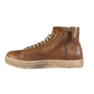 Sneakers alta da uomo in pelle