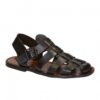 Sandalo in cuoio gabbia uomo - 46