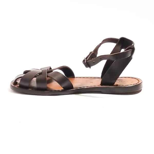 Women's cross-leather sandals - Image 3