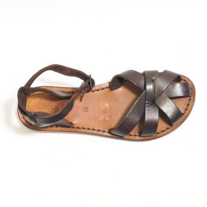 Alternative view of Sandali in cuoio incrociato donna