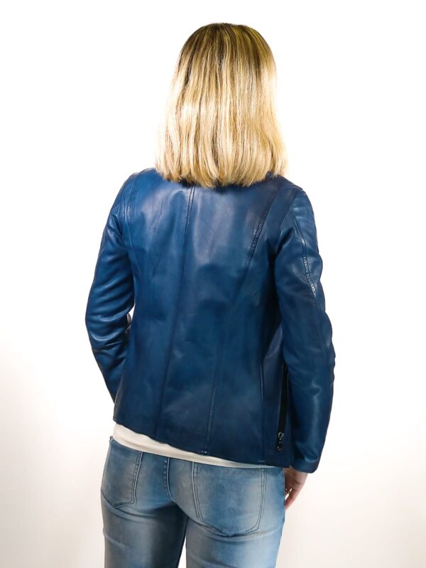 Giacca in pelle donna Romana tuscany tamponata a mano - immagine 4