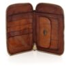 Portafoglio c/zip in pelle Campomaggi - Cognac