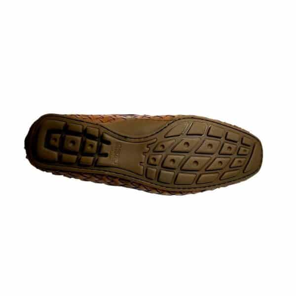 Men's woven moccasin in leather - Image 3