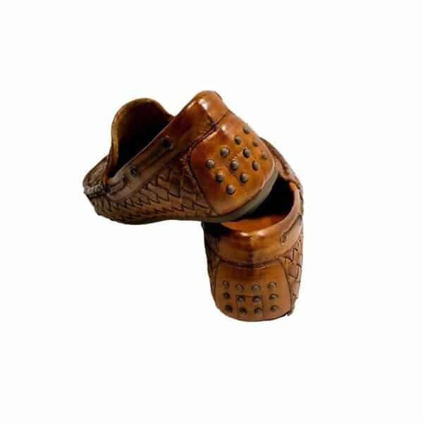 Men's woven moccasin in leather - Image 4