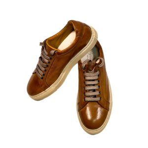 Sneakers bassa da donna in pelle