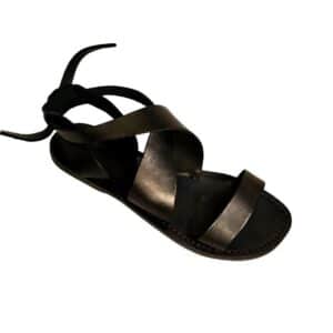 Sandali in cuoio incrociato donna