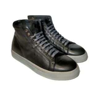 Sneakers alta da donna in pelle