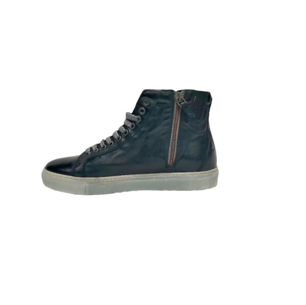 Women's leather high sneakers - Image 2