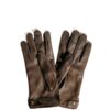 Men's leather glove with button