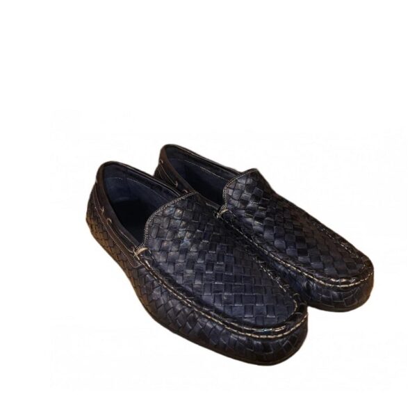 Mocassino intrecciato da uomo in pelle - immagine 2
