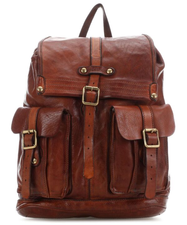 Zaino con tasche in pelle Campomaggi