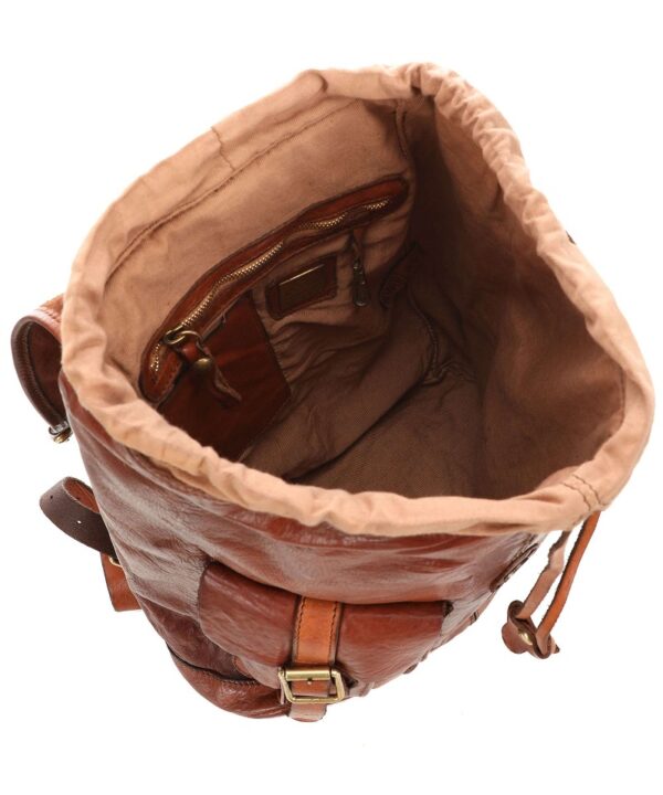 Zaino con tasche in pelle Campomaggi - immagine 4