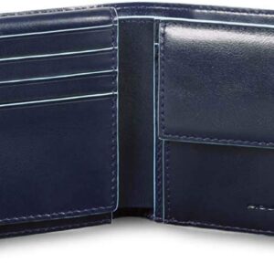 Alternative view of Men's leather wallet with coin purse and Piquadro flap