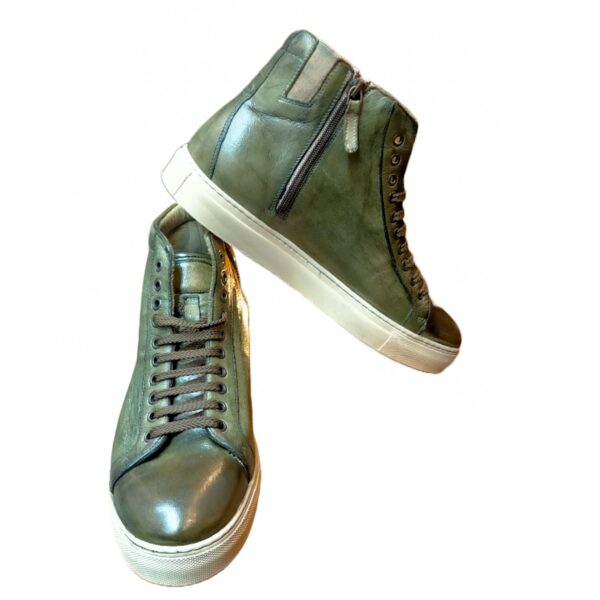 Men's high sneakers in leather - Image 4