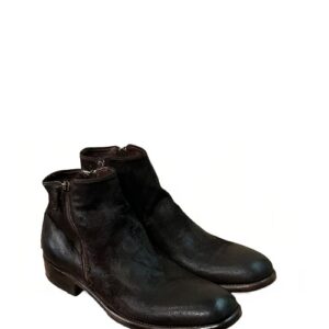 Stivaletto da uomo con zip in pelle rovesciato