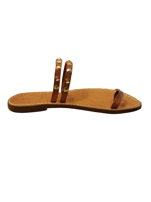 Women's leather slipper with studs - Image 4