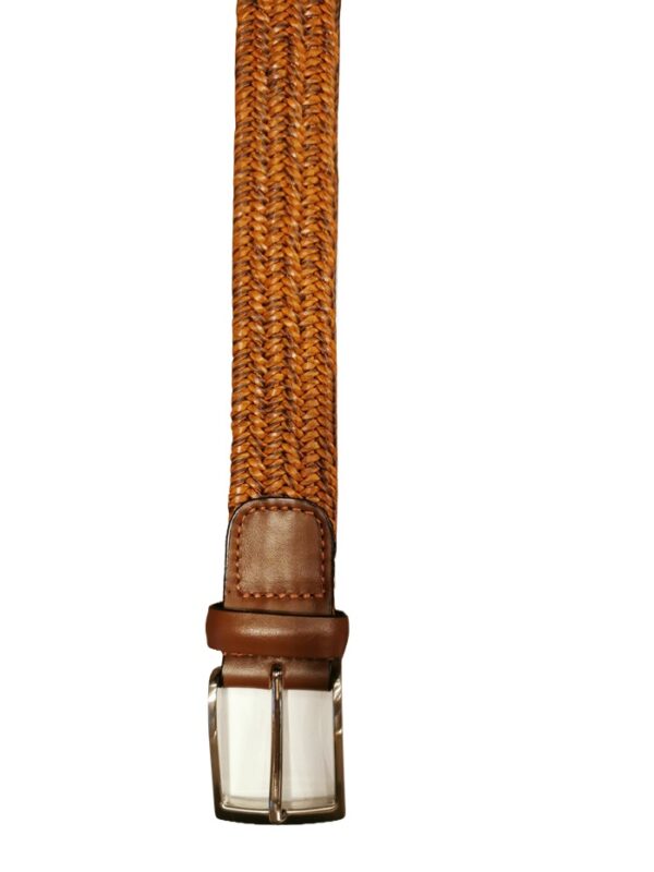 Cintura elasticizzata in pelle - immagine 5