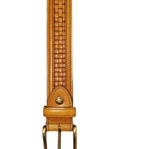 Alternative view of Men's belt with braiding