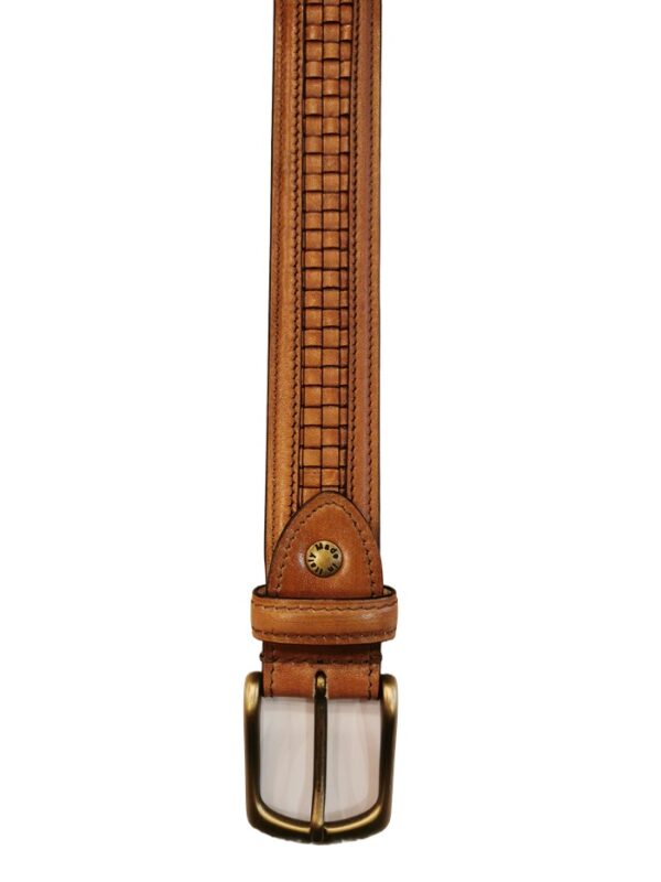 Men's belt with braiding - Image 4