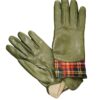 Ladies' nappa and tartan glove