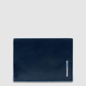 Piquadro men's leather wallet with coin purse and flap