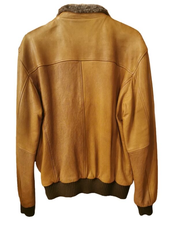 Bentivoglio leather jacket with fur collar - Image 2
