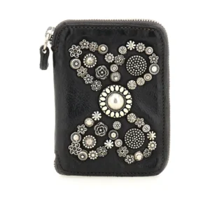 Portafoglio piccolo con borchie Diamante in pelle Campomaggi