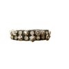 Bracciale con rivetti a fiore e strass