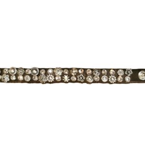 Alternative view of Bracciale con rivetti a fiore e strass