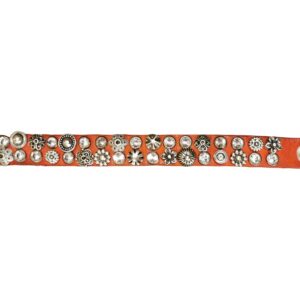 Alternative view of Bracciale con rivetti a fiore e strass