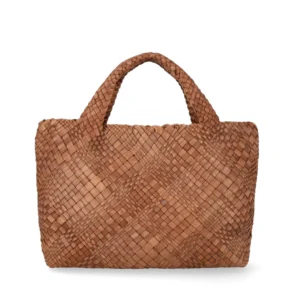 Borsa grande in pelle intrecciata Visonà