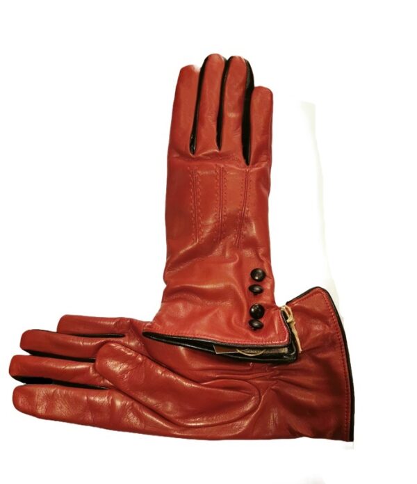 Woman leather glove with lateral buttons (Copia)