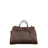 Borsa con manici in pelle tamponata Bruno Rossi