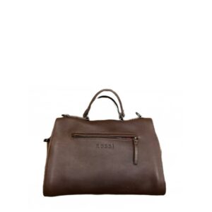 Borsa con manici in pelle tamponata Bruno Rossi