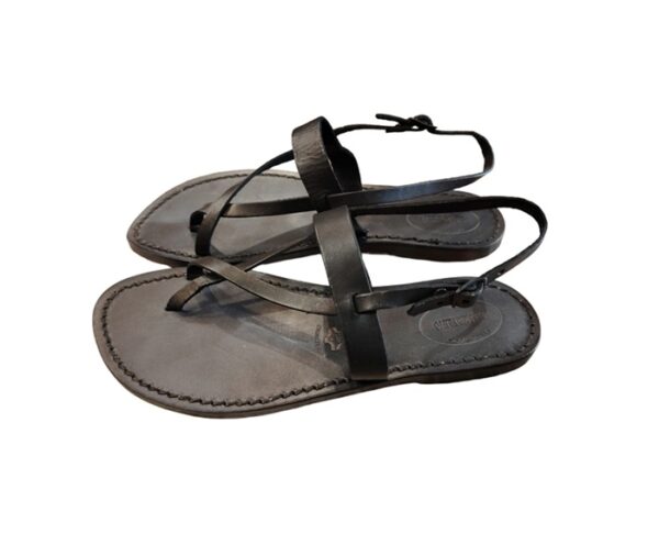 Sandalo infradito in cuoio donna